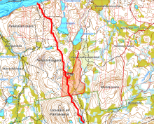 Alfinmaa ja Hetta-Pallas vaellusreitti kartta